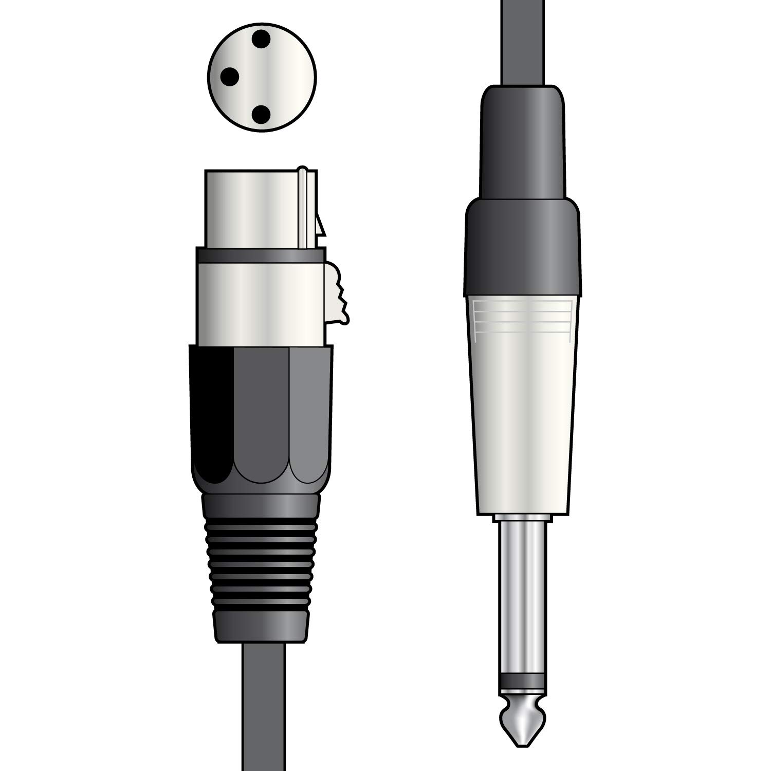 Qtx Women's Black 190.085Uk Audio Cable 1.5 M Xlr (3-Pin) 6.35Mm