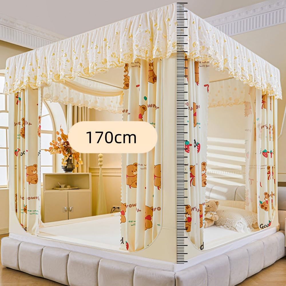 【在庫処分】NIGOE蚊帳 家庭用 室内カーテン ベッドテント 天蓋カーテン 蚊 Amazon｜NIGOE蚊帳 ベッドテント べっど用蚊帳 全方位ガード 室内