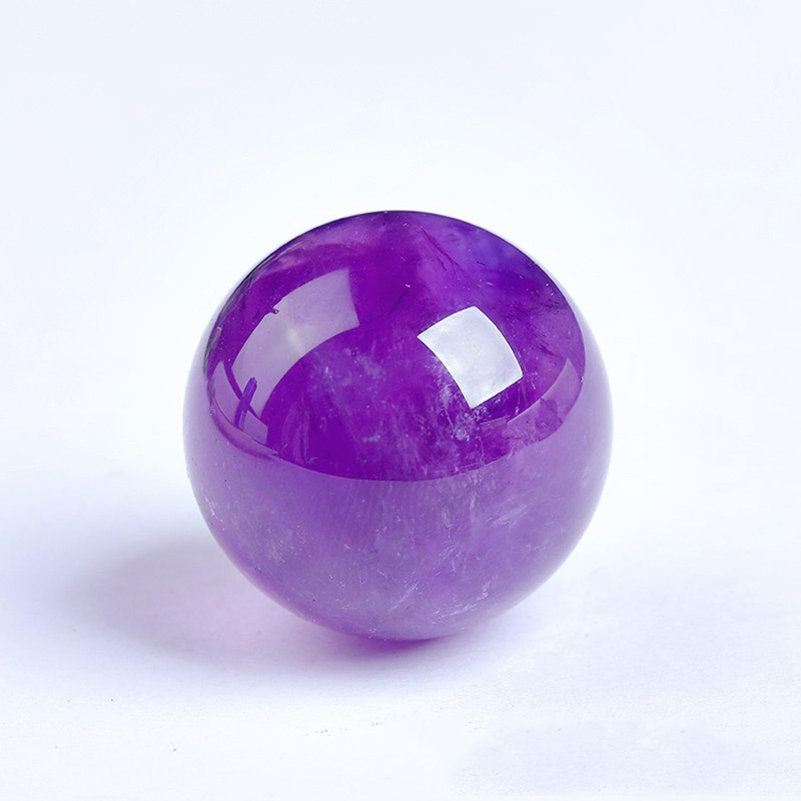 KCDFDVJFBM Purple Crystal Balls Amethyst Decorative Ball for Home Decoration Sphere with Stand Fengshui Divination Ornaments for Women Gift,18~22mm