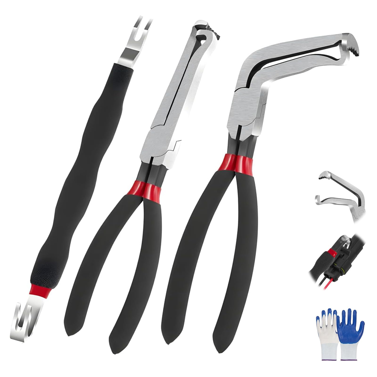 Lot De 2 Pinces De Déconnexion électrique Pour Voiture, Connecteur De Clip De Carburant En Métal, Démontage De Bougie D'allumage, Outil De Tuyau à Déconnexion Rapide Pour Bouchons De Style Poussoir