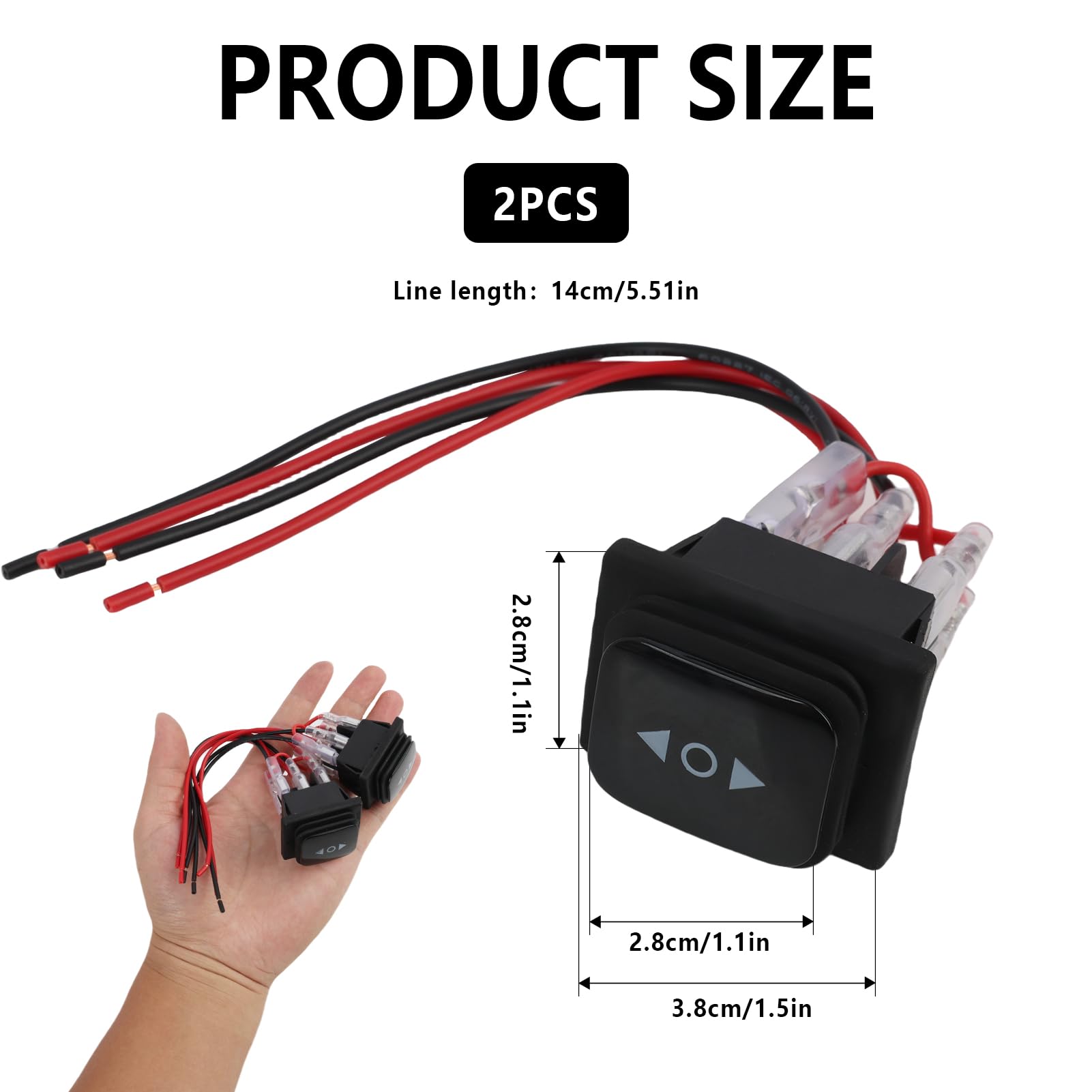 Interruttore a levetta impermeabile 12 V DC 10 A microinterruttore 12 V con cavo 6 pin interruttore a bilanciere on/off interruttore di polarità inversa per controllo motore