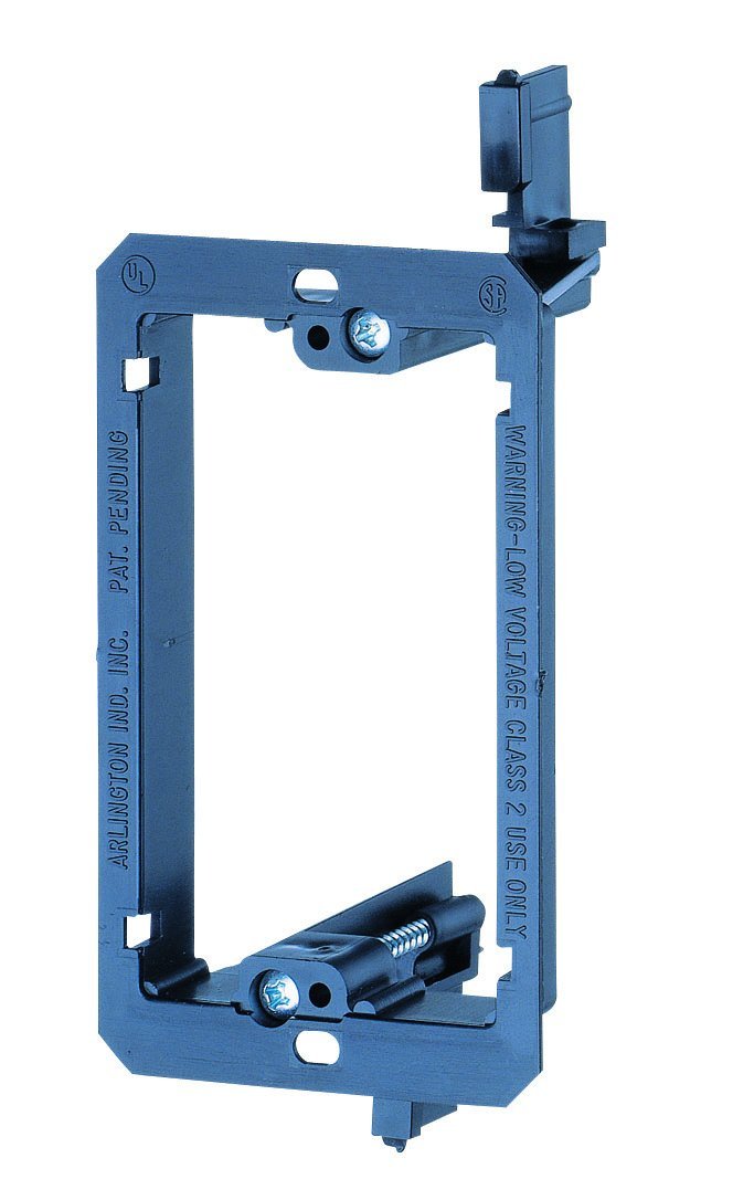 ArlingtonLV1-1CS Low Voltage Mounting Bracket, 1-Gang, Black, 1-Pack