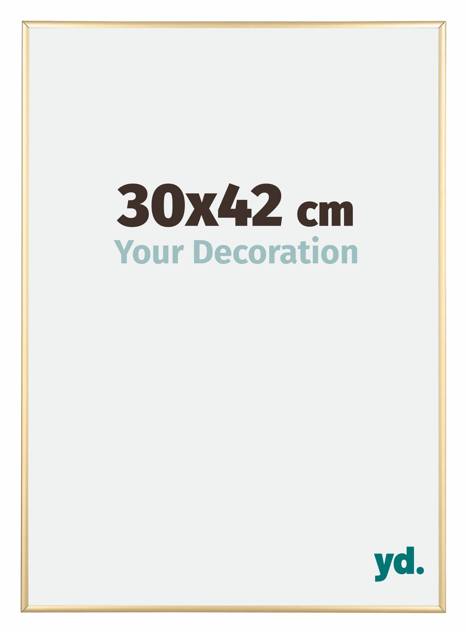 Your Decoration - Picture Frame 30x42 cm - Gold - Decorative Wall Frame in Aluminium with Antireflection - Frame 30x42 - Kent — image 1