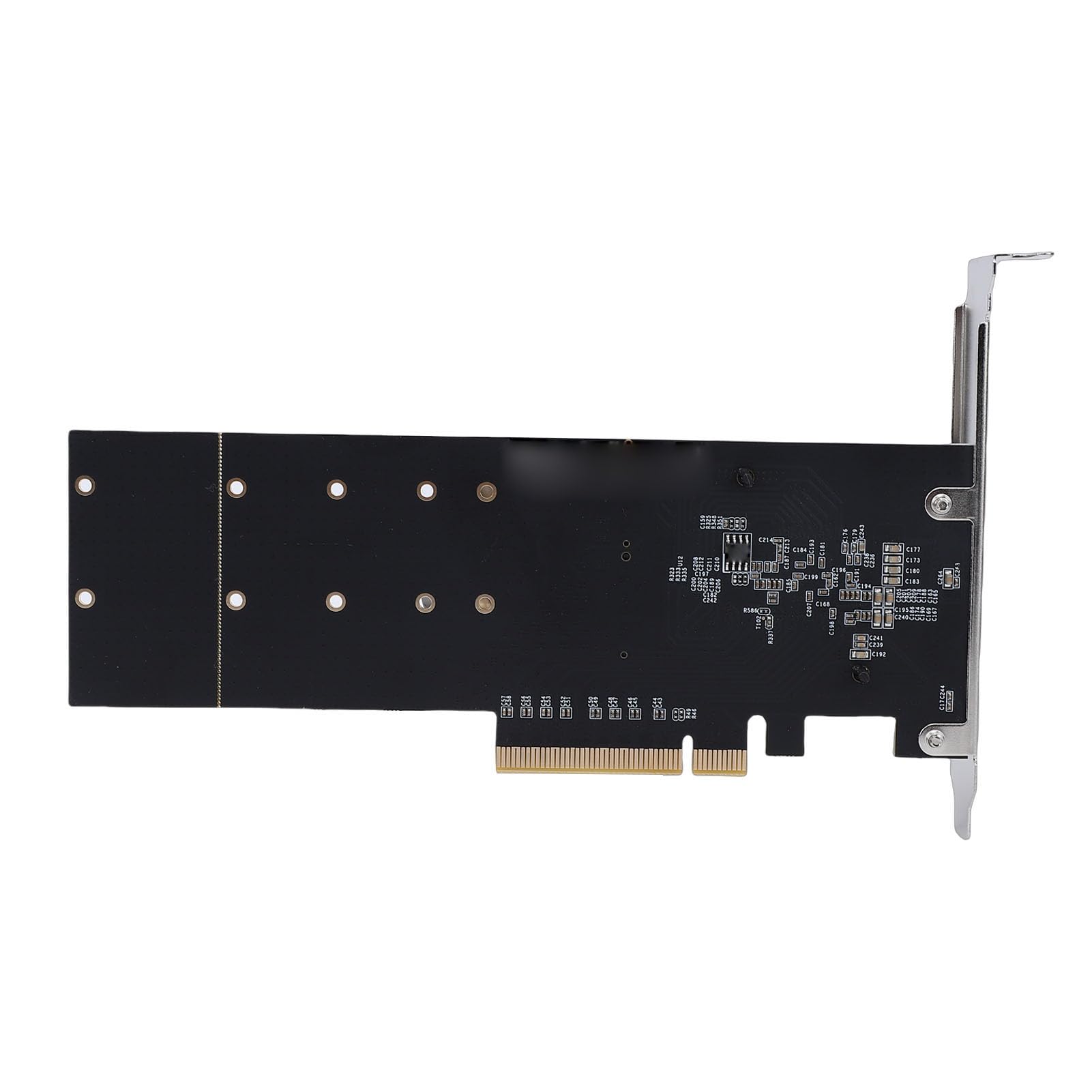Diyeeni Podwójny Adapter NVMe PCIe, 2-portowy Dysk M.2 NVMe SSD na kartę rozszerzeń PCIe 3.1 X8 z Chipsetem ASM1812, do Obsługi Płyty Głównej Komputera Stacjonarnego 2230 2242 2260 2280