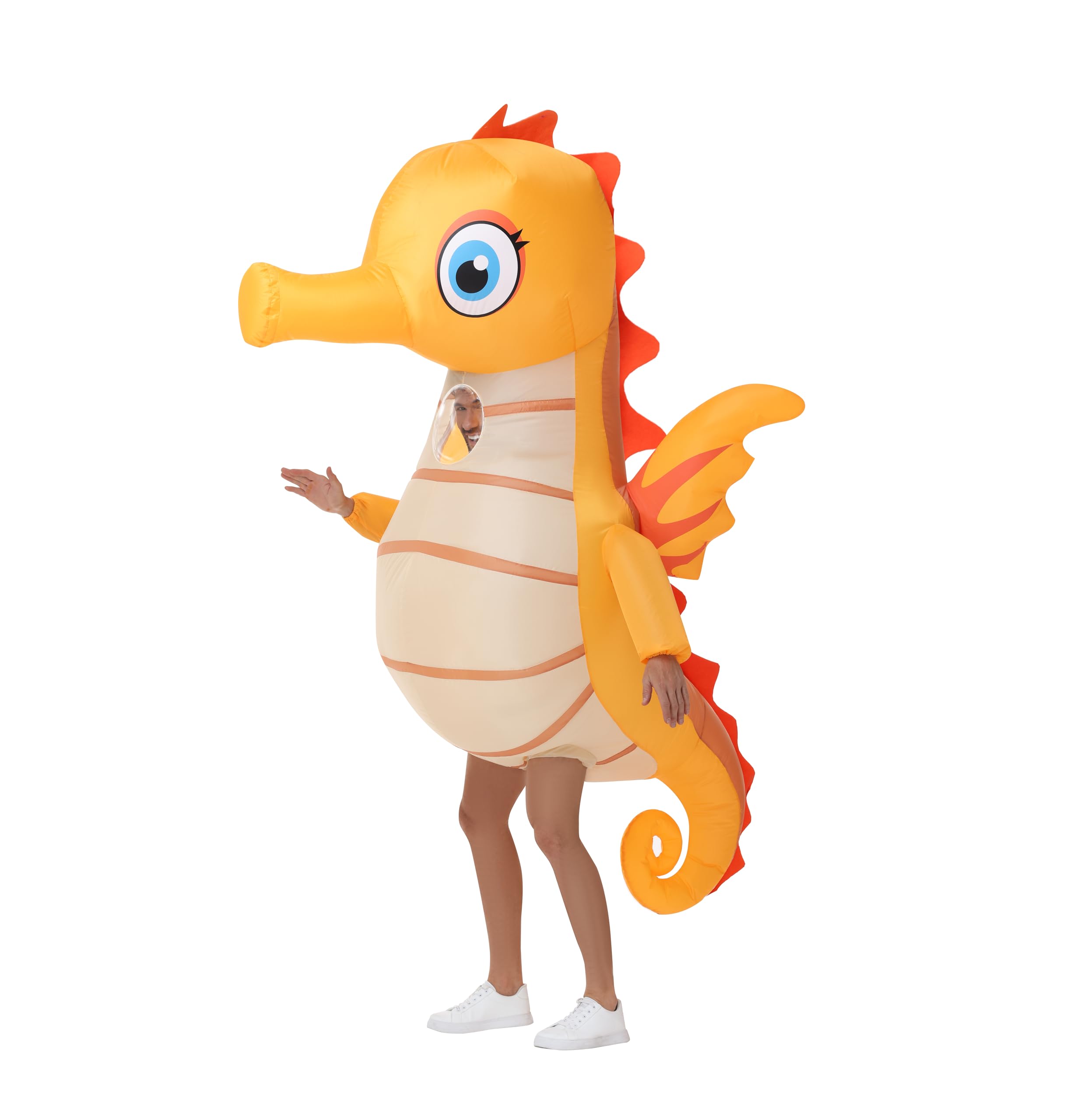 Spinosaurus Inflatable Seahorse Costume Adult,Funny Blow Up Costumes Men/Women for Halloween Cosplay