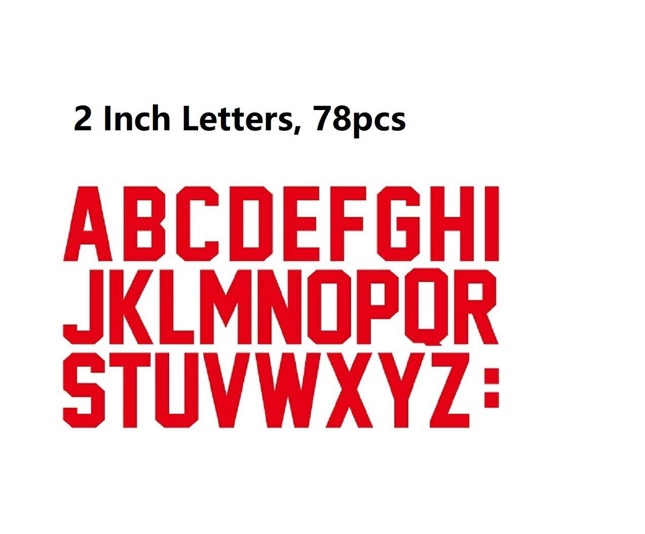 Buy 2 Inch Iron On Letters Total 78 Pieces Triple A to Z Iron On