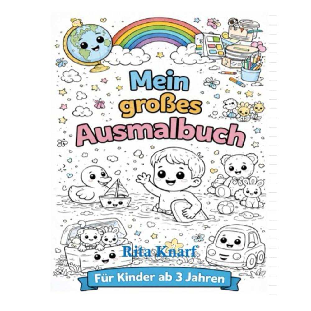 Mein Großes Ausmalbuch: 45 Einzelseiten um Farbdurchdruck zu vermeiden