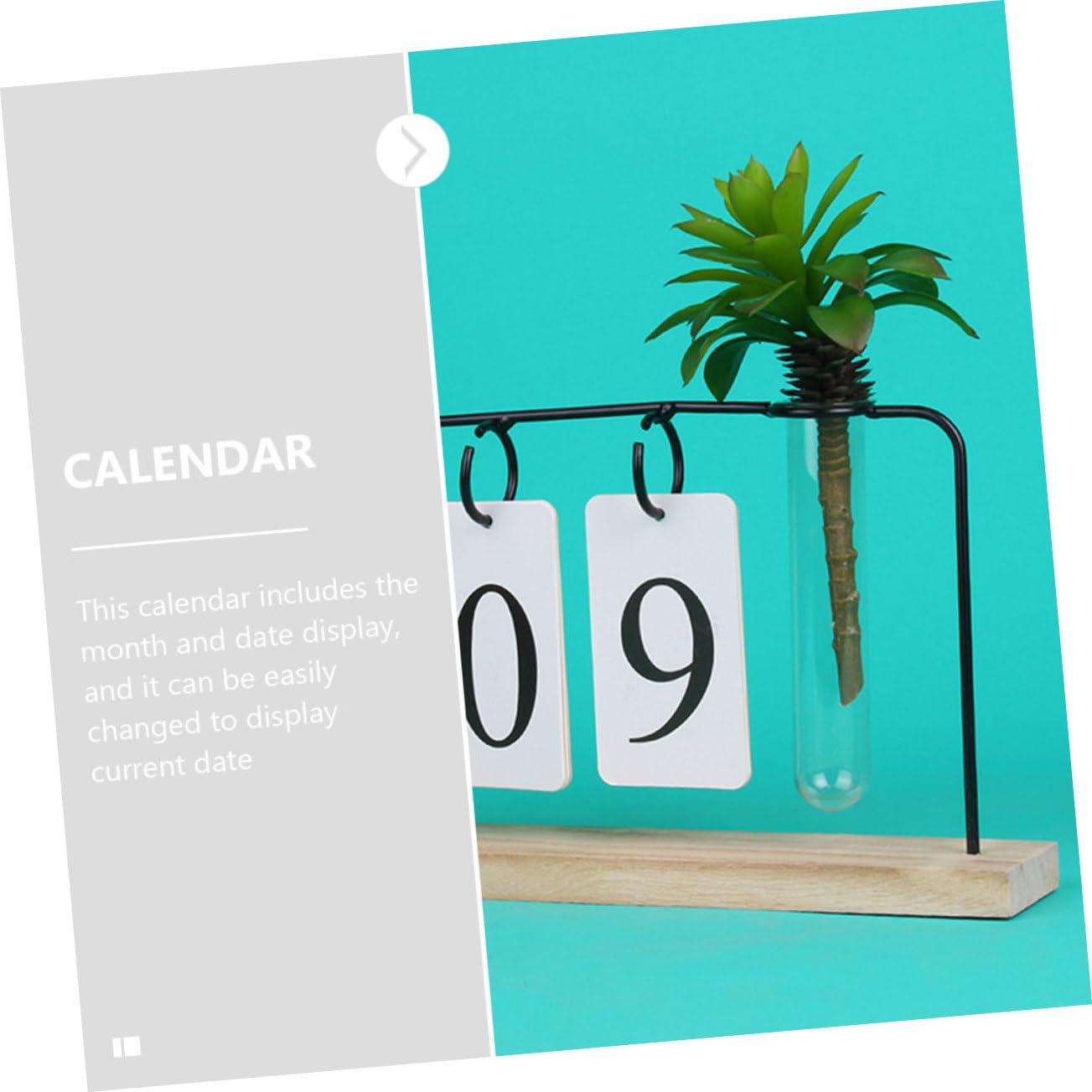VILLCASE 4piezas Calendario De Escritorio Creativo De Diseño Elegante Para Decoración Del Hogar y Oficina Calendario Perpetuo Para Estudio y Aula