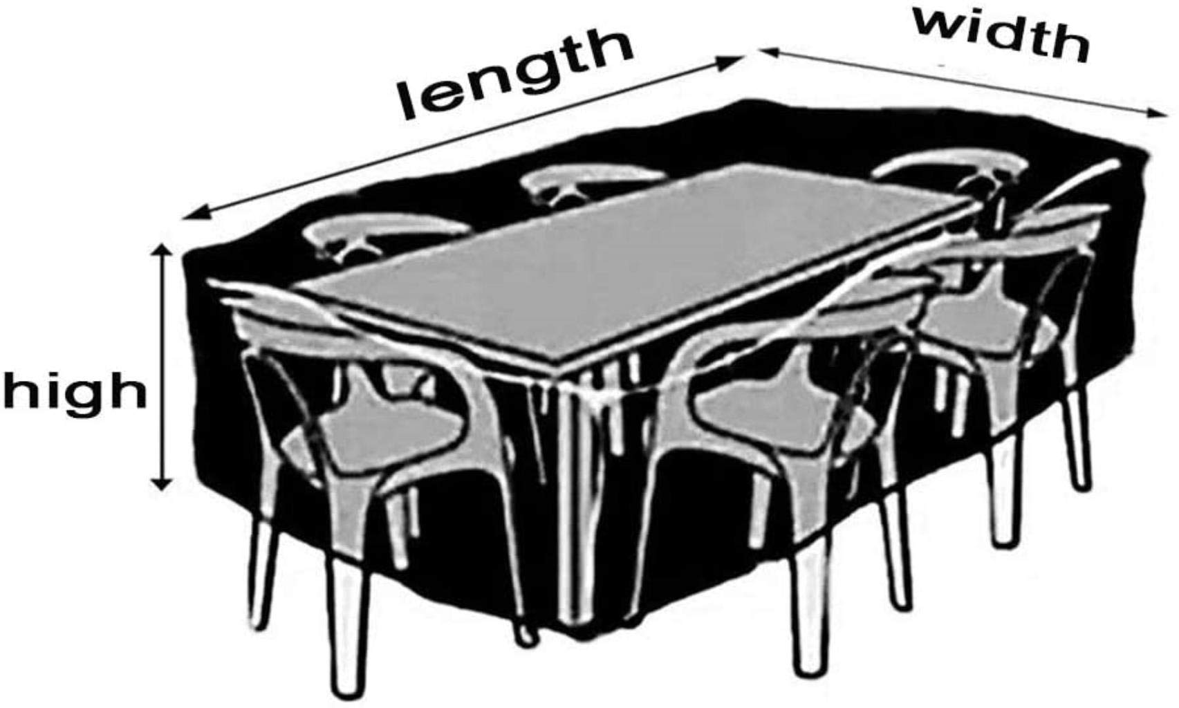 Copertura Per Mobili Da Giardino 180x160x100cm – Impermeabile, Anti-Polvere E UV – Protezione Completa Per Tavoli Esterni E Sedute
