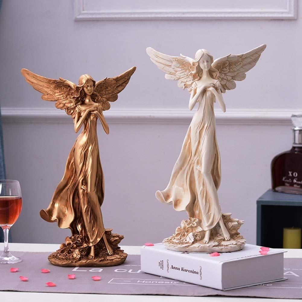 Statue d'ange pour bureau et salon : créez un espace de sérénité à domicile