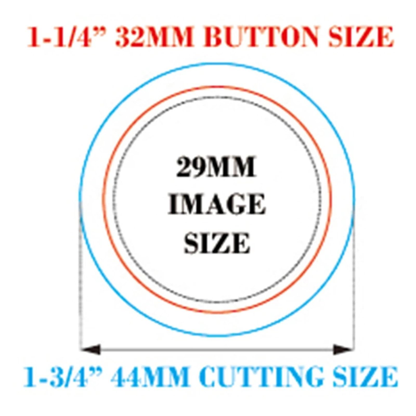 Przypinka 25/32/37/44/50/58/75 mm 100 zestawów części do szpilek do maszyny Pro Maker Produkcja DIY(25mm)