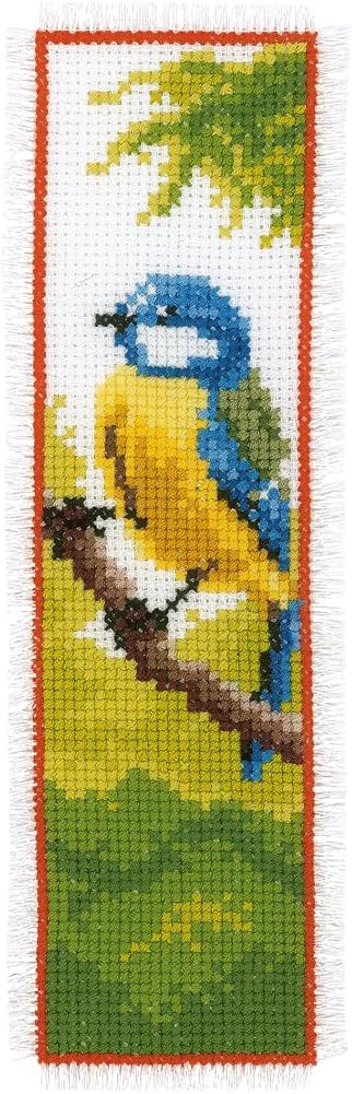 Vervaco Blue Tit Bookmark Cross Stitch Kit