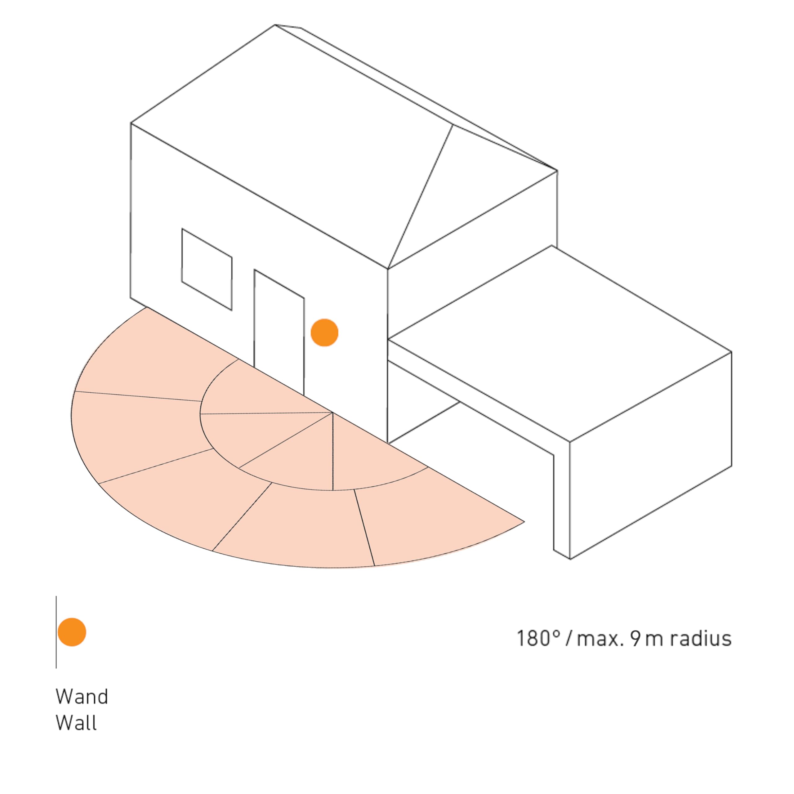 Steinel Bewegungsmelder MD IR D180 COM1 Anthrazit, 9 Zonen-Erfassungsbereich, Wandsensor mit 180° Erfassung, smarte Vernetzung per App