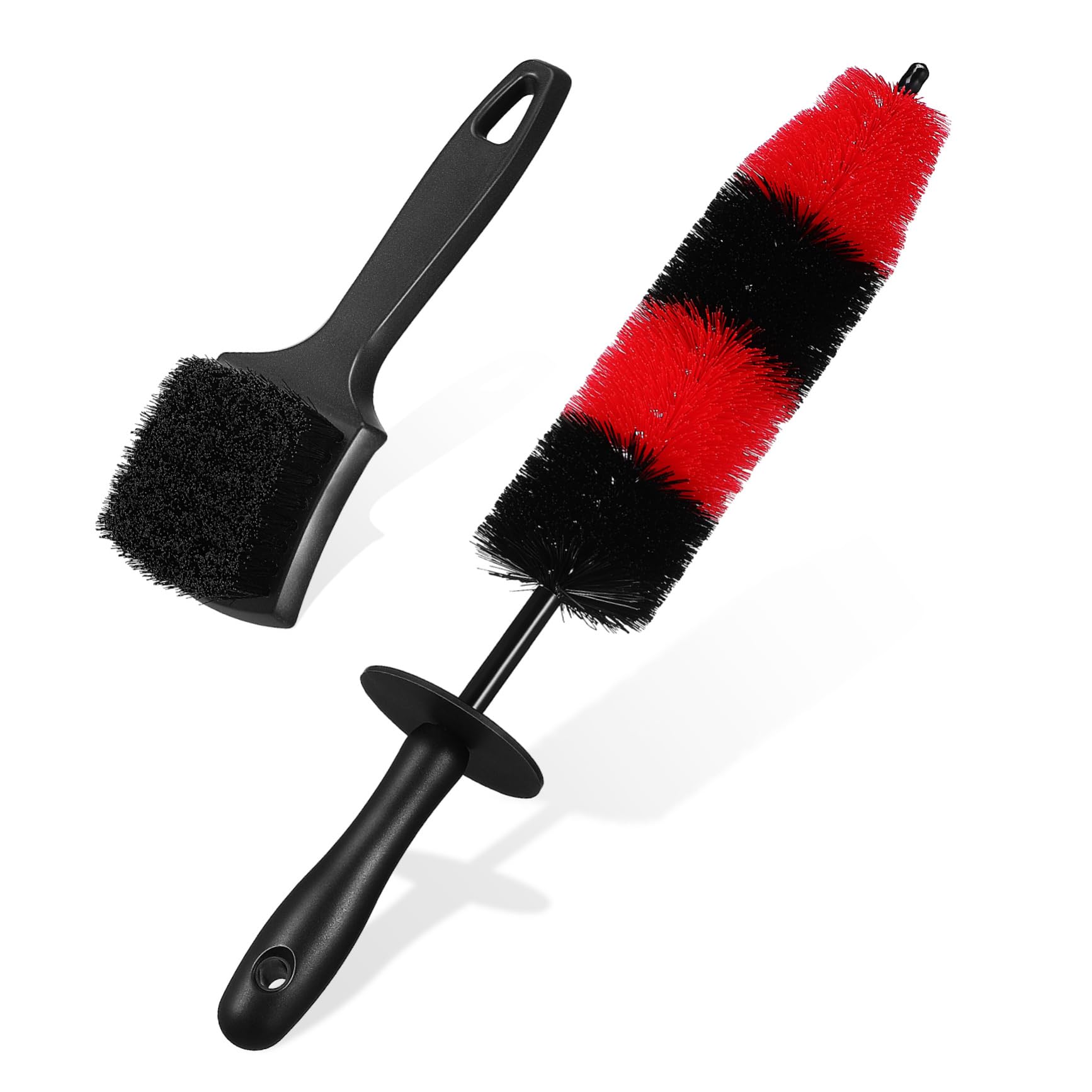 GLEAVI 2sets Spazzola per Pulizia Ruote e Pneumatici con Setole Resistenti Utensile Detailing per Auto Pulizia Professionale Cerchioni e Mozzi Strumento Versatile per Auto di Varie