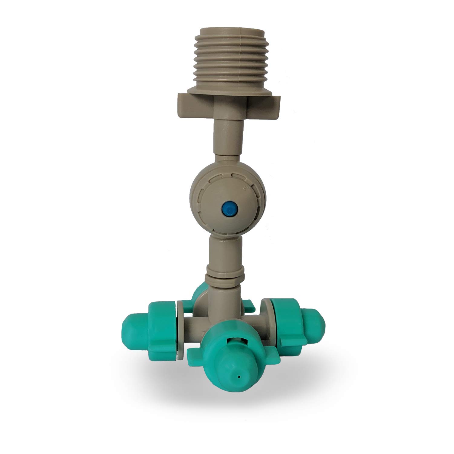 4-Way Threaded Fogger Assembly Complete with Anti-Drip Valve, Green Nozzle Discharge 1/2" - 22 LPH (5 Units) (B09X18VNH6) Amazon Price History, Amazon Price Tracker