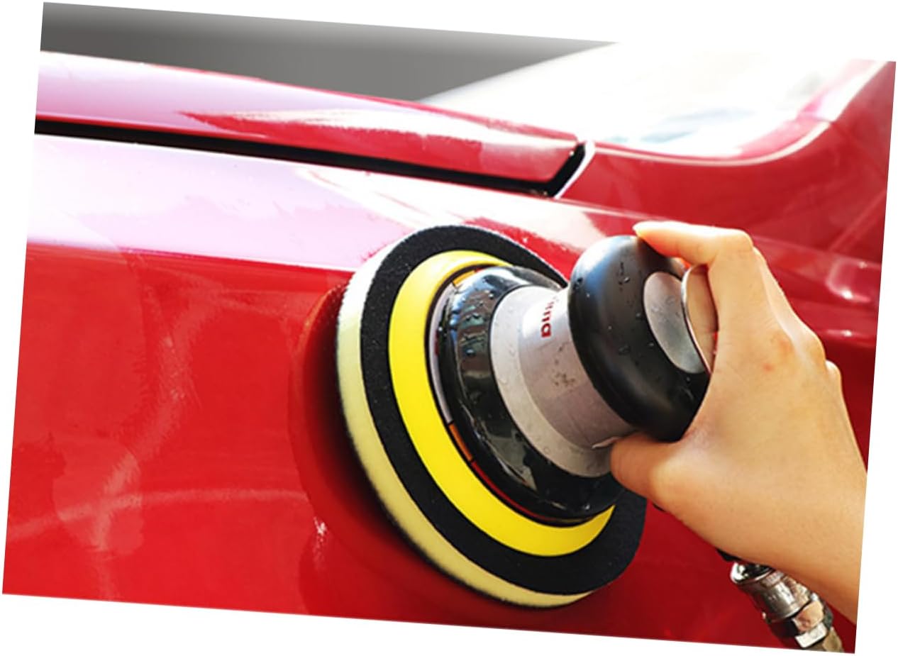 TEHAUX 5 Inch Pneumatic Car Polishing Machine Car Waxing Tool with US Plug Adjustable Speed for Auto Detailing Includes Wrench and Sandpaper