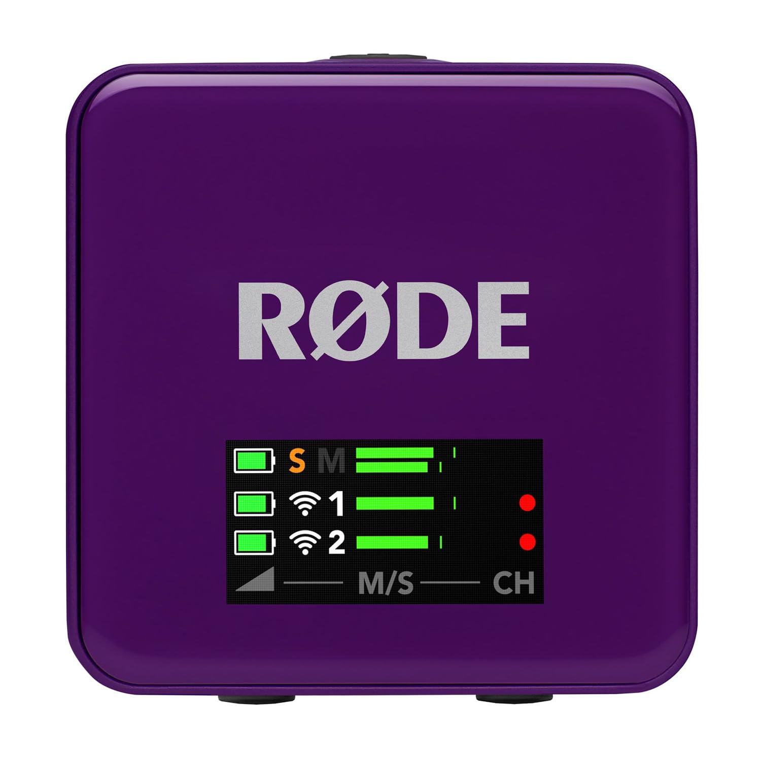 Rode Wireless GO Gen 3 bezprzewodowy 2-kanałowy system radiowy mikrofonu, fioletowy z interview GO, adapter ręczny, fioletowy i keepdrum, futrzana ochrona przed wiatrem