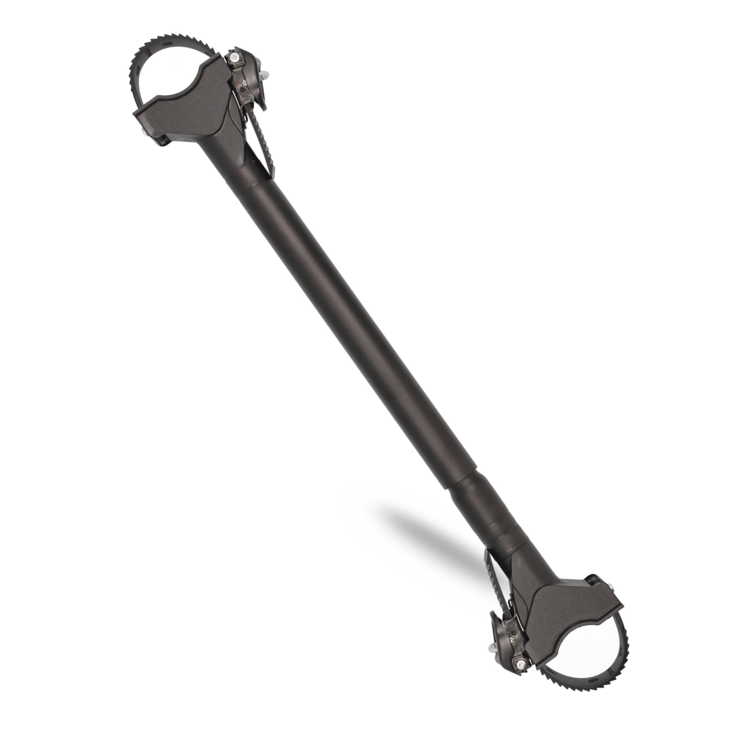 FISCHER Adaptateur de Cadre de vélo, Adaptateur Variable pour Un Transport sûr et Pratique, Compatible avec des Tubes jusqu'à 6 cm de diamètre, Distance jusqu'à 65 cm Entre la Tige de Selle et Le