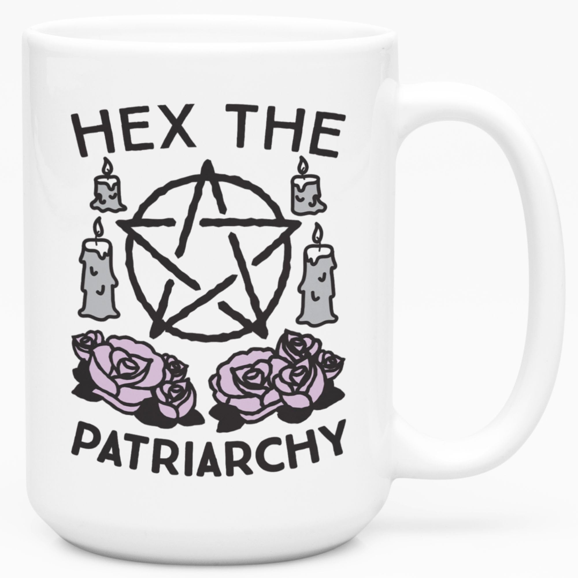 LookHUMAN Unique Coffee Mugs Novelty Mugs Fun Mugs - Hex The Patriarchy Unique Mugs Cool Coffee Mugs Ideal Statement Gift Cup For Support & Empowerment - Novelty Coffee Mugs Available in 11oz & 15oz
