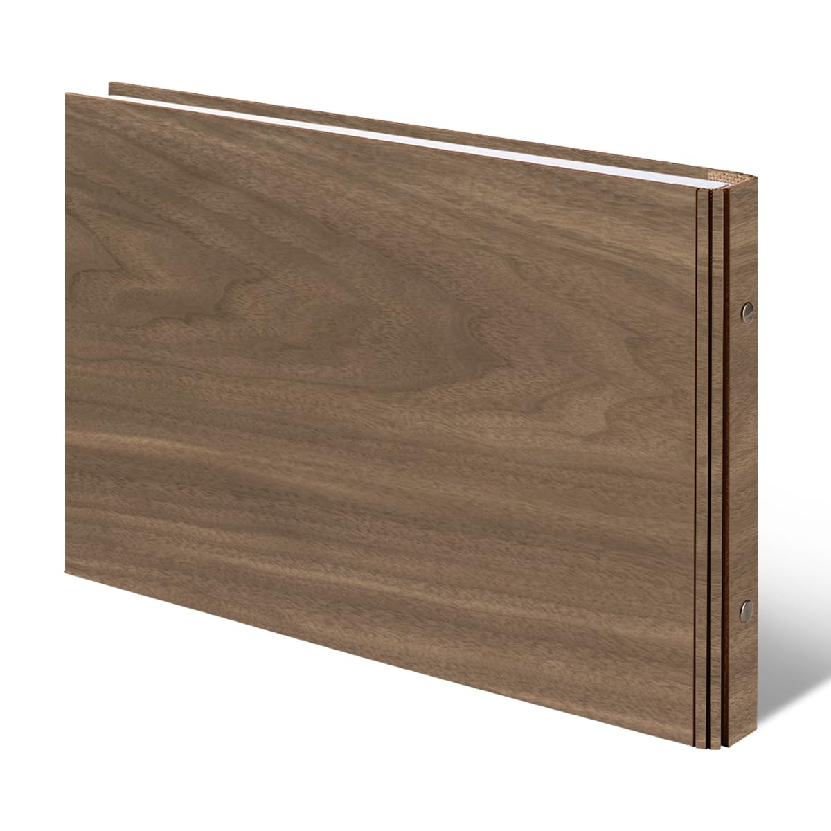 Personalisiertes Silberhochzeit Gästebuch aus echtem Holz selbst gestalten - 25 Jahre Stanze - mit 72 Blatt / 144 Seiten Naturpapier Weiß