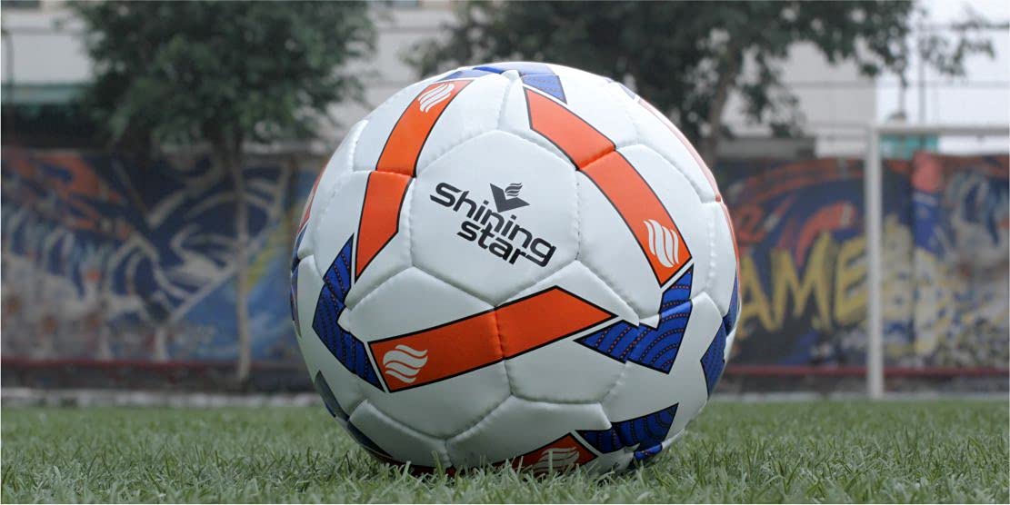 Nivia Rubber Shining Star Rubber Football, Size 5, (Multicolour, Soccer) 3