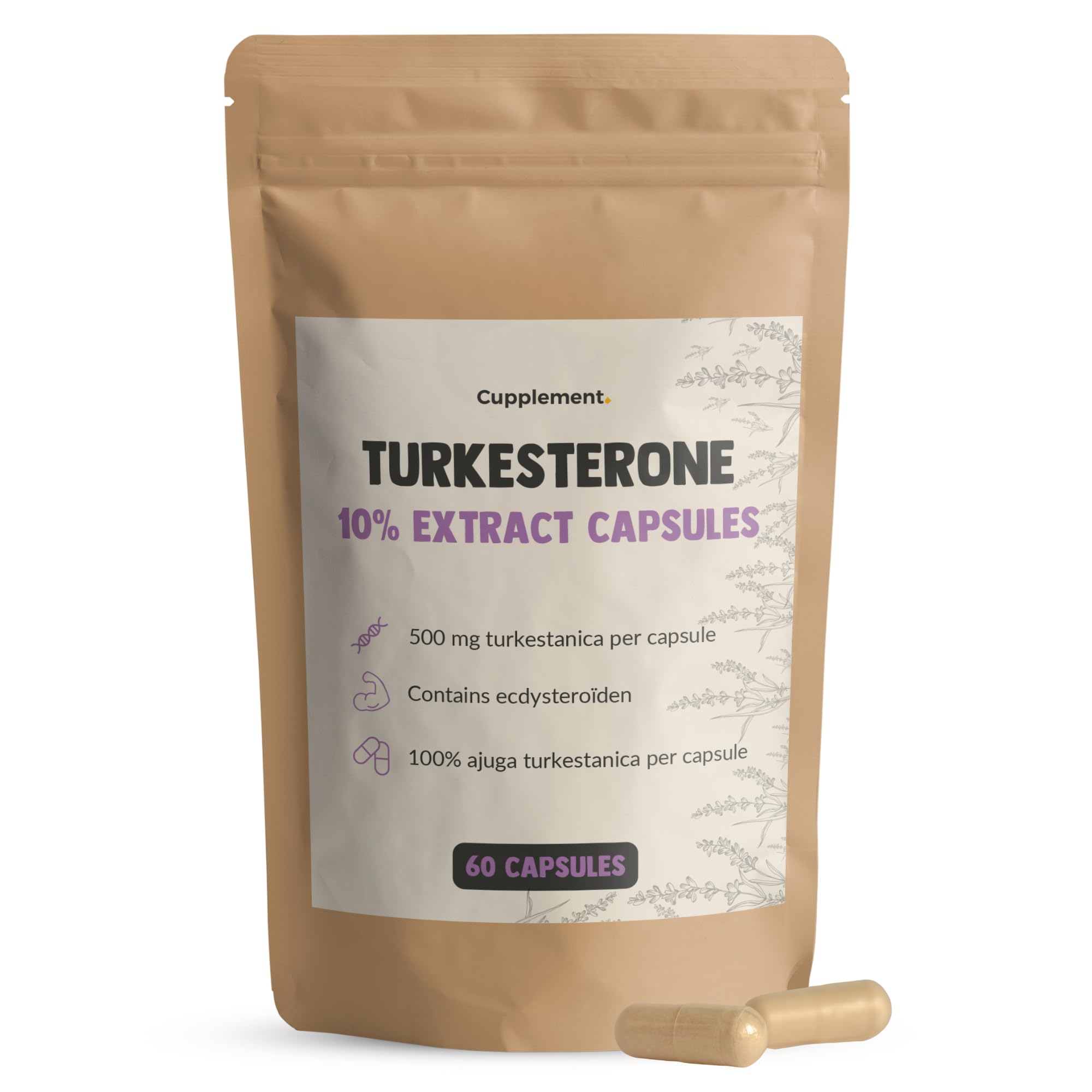 Turkesterone Extrakt Kapseln 500 mg Kombideal 4x 60 Capsules - Ajuga Turkestanica – Testosteron