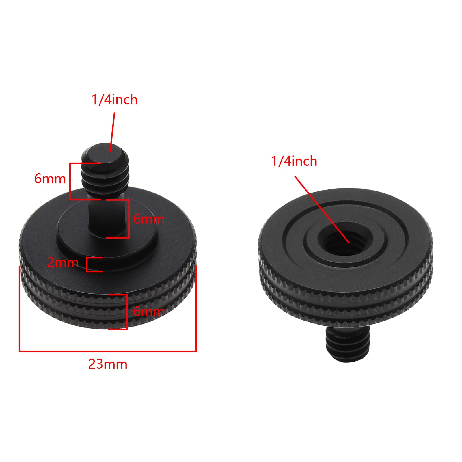 The Lord of the Tools 4 STKS Duimschroeven Statief Schroeven Camera Quick Release 1/4 Inch Schroef Statief Bolt Adapter L Beugel voor Statieven Recorders Camcorders Camera's