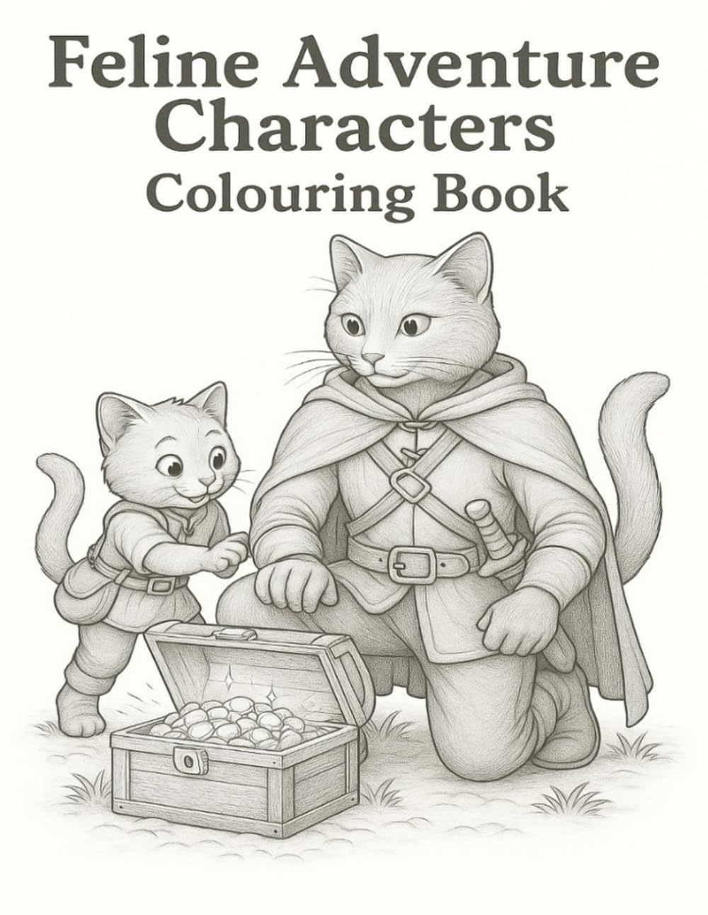 Feline Adventure Characters : Colouring Book