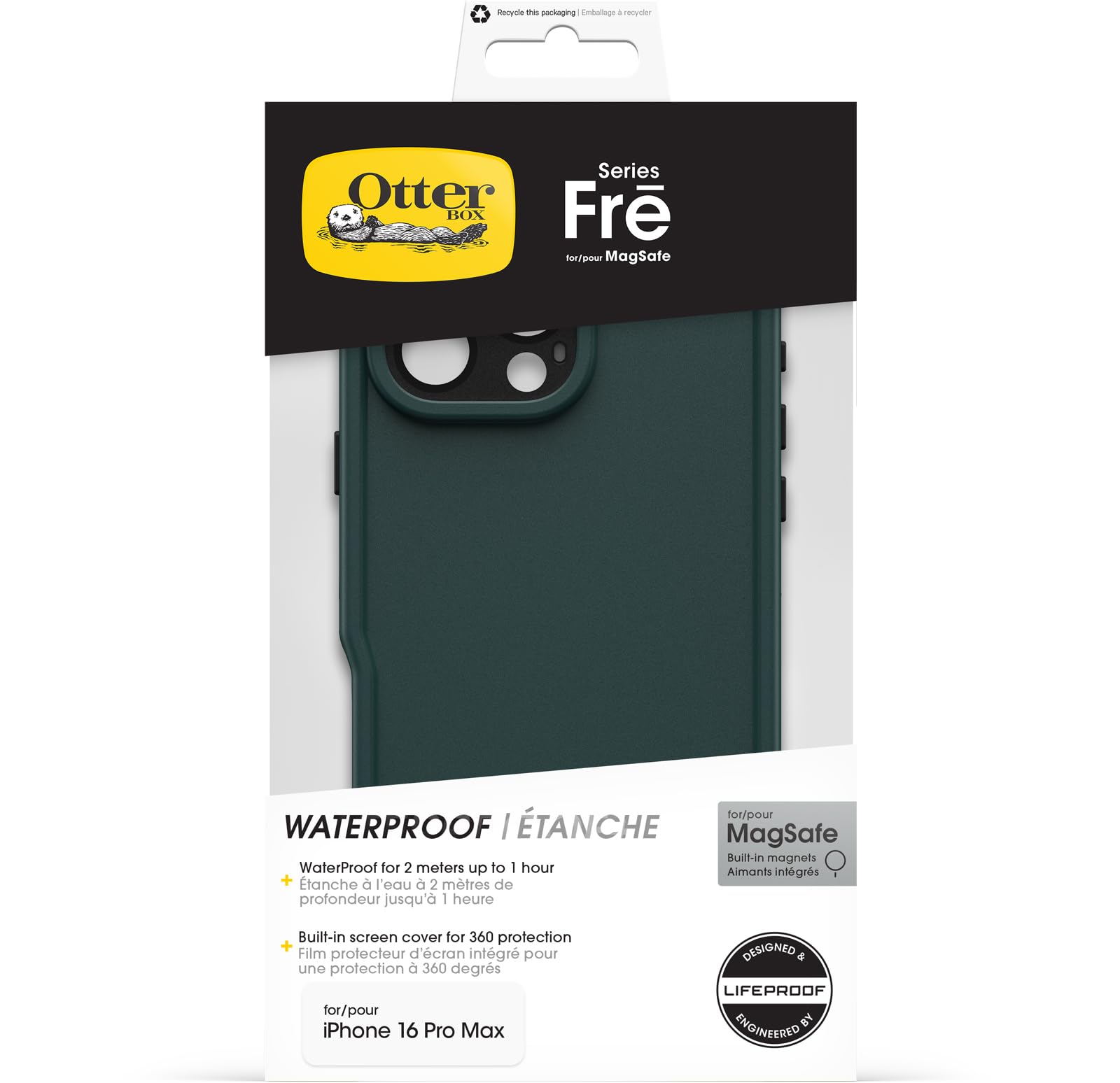 OtterBox Frē MagSafe iPhone 16 Pro Max Amazon.com: OtterBox iPhone 16 Pro Max FRĒ Series Waterproof