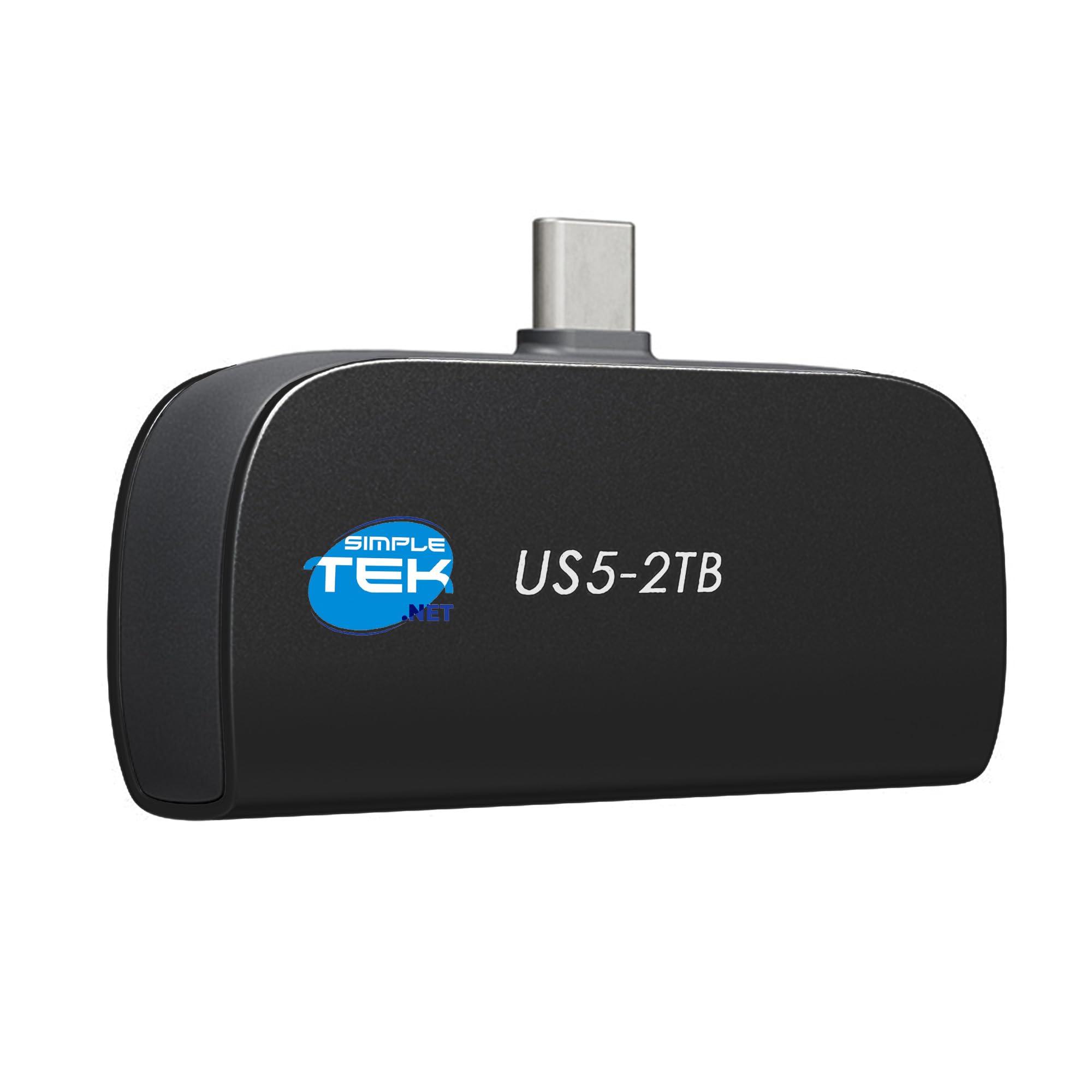 SIMPLETEK - Chiavetta USB SSD Portatile 2 TB ad Altissima Velocità (Nera) - Interfaccia USB 3.2 Gen 2 con Connettore USB-C