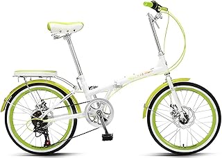 DODOBD Folding Bicycle, 20 Inch Bikes for Adults, Carbon Steel Foldable Bicycle Small Unisex Folding Bicycle 7-Speed Variable Speed, Adult Portable Bicycle City Bicycle