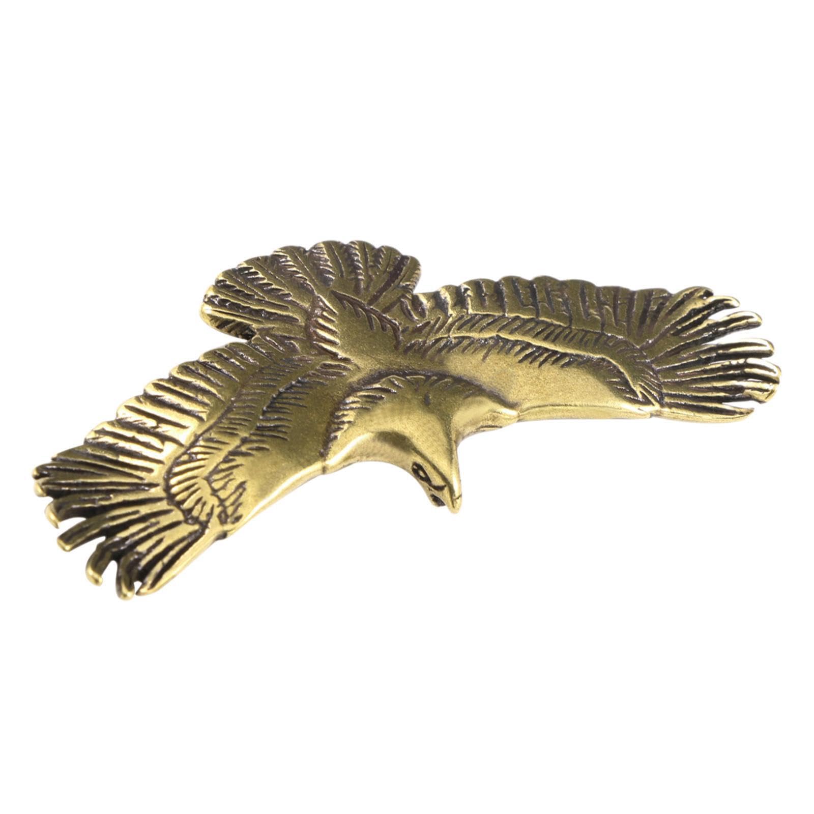 AMSLSIU Mini Eagle Figurine Desktop Sculpture Charming Brass Eagle Keychain