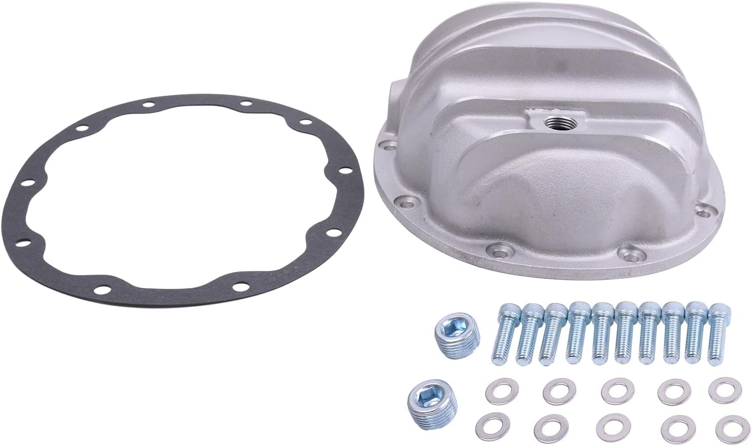 AIVWUMOT Differential Cover Finned Raw Finish Rear Aluminum Compatible with Dana 35 Jeep TJ XJ YJ