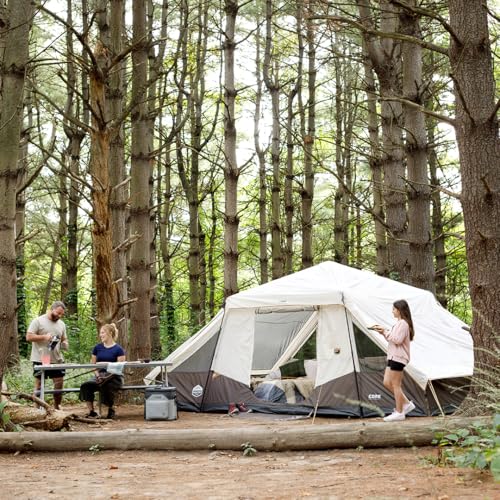 CORE 10 Person Instant Cabin Tent with LED Lights | Large Lighted Pop Up Tent with Carry Bag for Outdoor Camping, Glamping, and Backyard Adventures | Included Storage Pockets for Camp Accessories - Image 4
