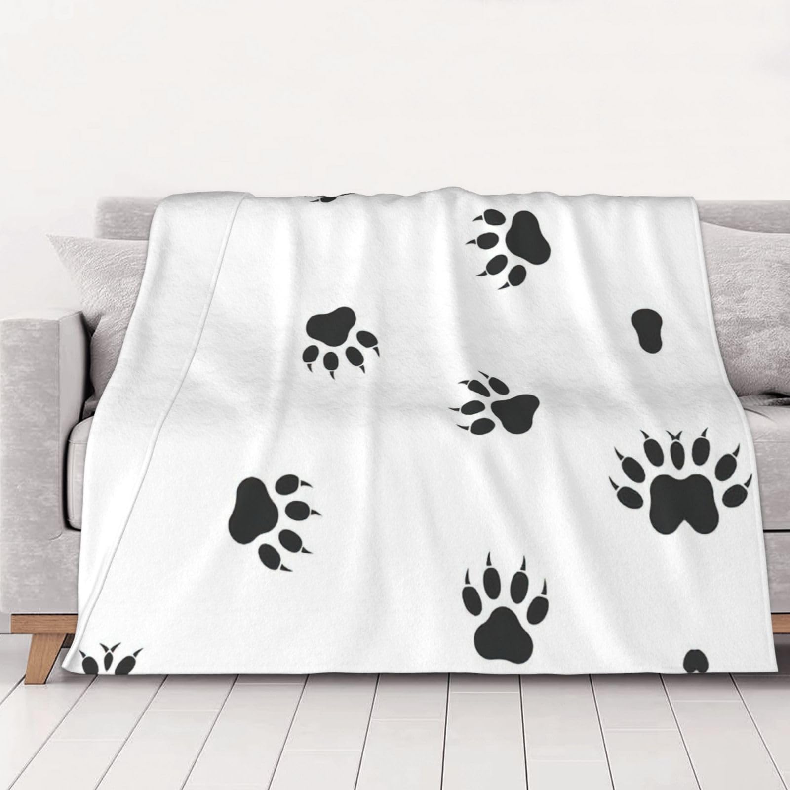 Couverture patte d'ours super douce 150x200 cm lavable pour lit et canapé toutes saisons