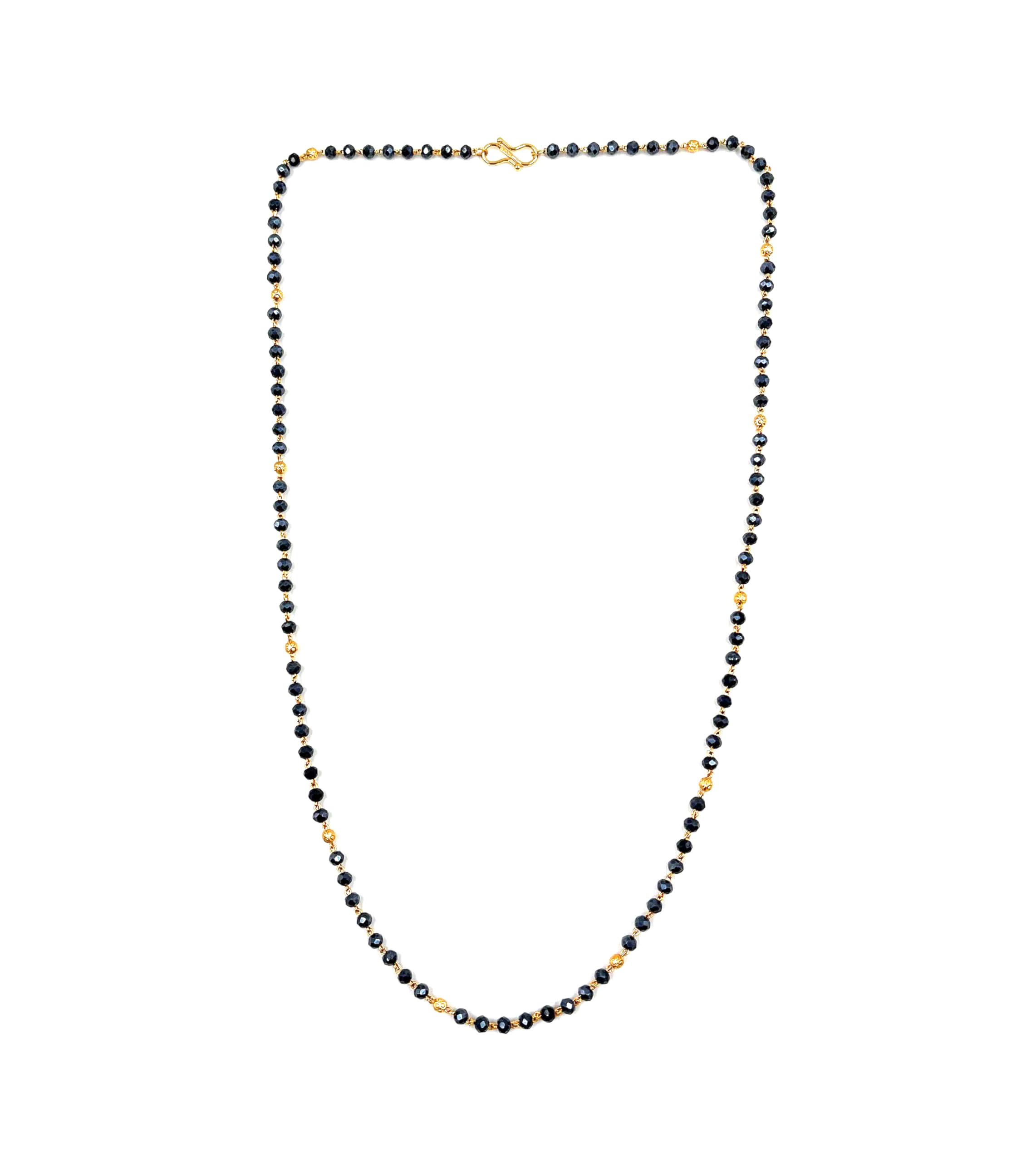JHB Women Traditional Black Bead Chain and Gold Plated Neck Chain for Women & Girls Wedding, Engagement and Anniversary (Black and Golden) (B0CW21T3S4) Amazon Price History, Amazon Price Tracker