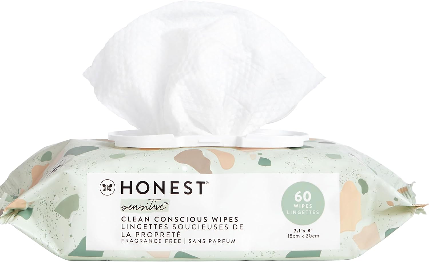 The Honest Company Clean Conscious Unscented Wipes | Over 99% Water, Compostable, Plant-Based, Baby Wipes | Hypoallergenic for Sensitive Skin, EWG Verified | Geo Mood, 60 Count The Honest Company Clean Conscious Unscented Wipes | Over 99% Water, Compostable, Plant-Based, Baby Wipes | Hypoallergenic for Sensitive Skin, EWG Verified | Geo Mood, 60 Count