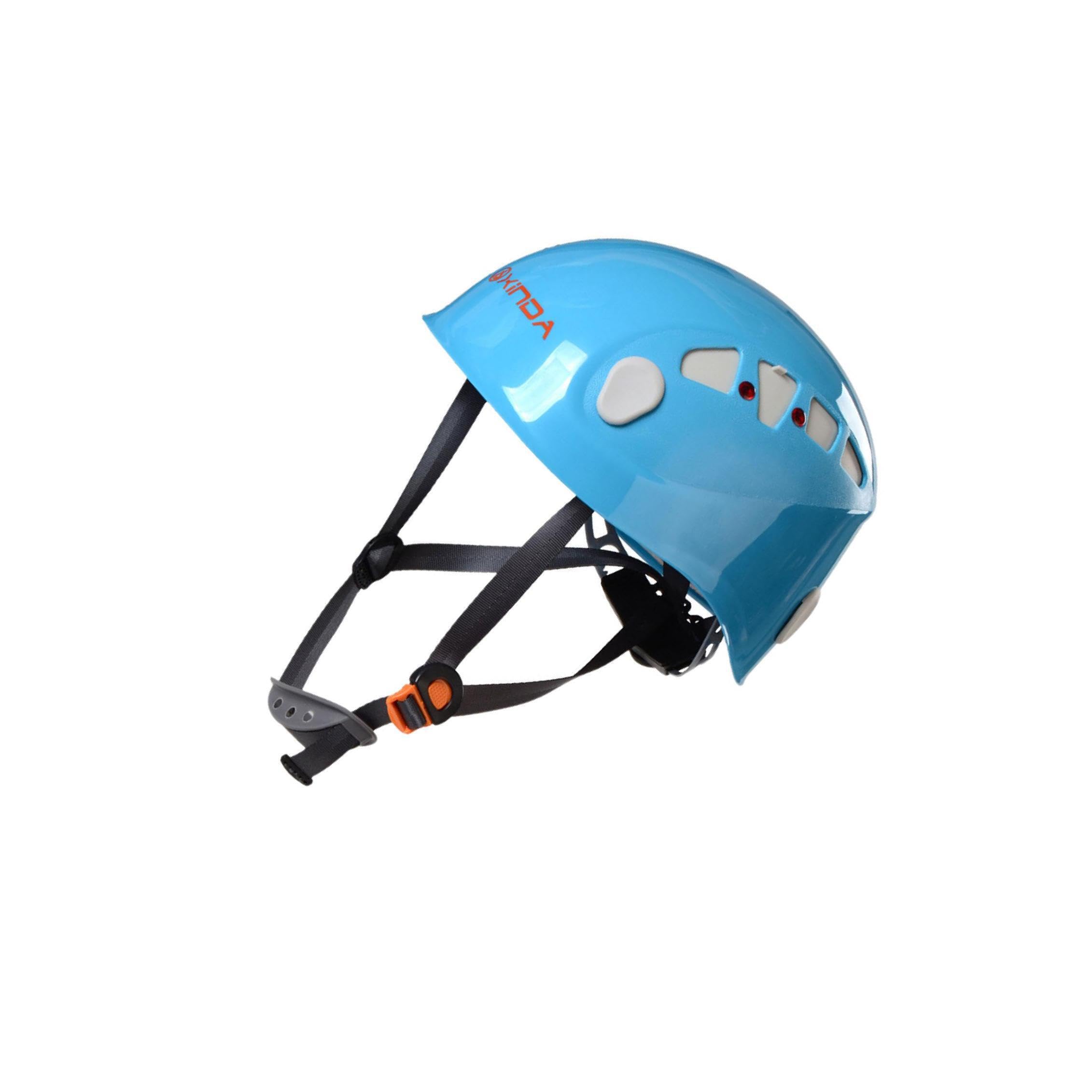 Casque d'escalade, Casque de Chantier pour Hommes, Femmes et Adultes, pour travaux arboricoles, Orange, Bleu, 26x20.5 cm