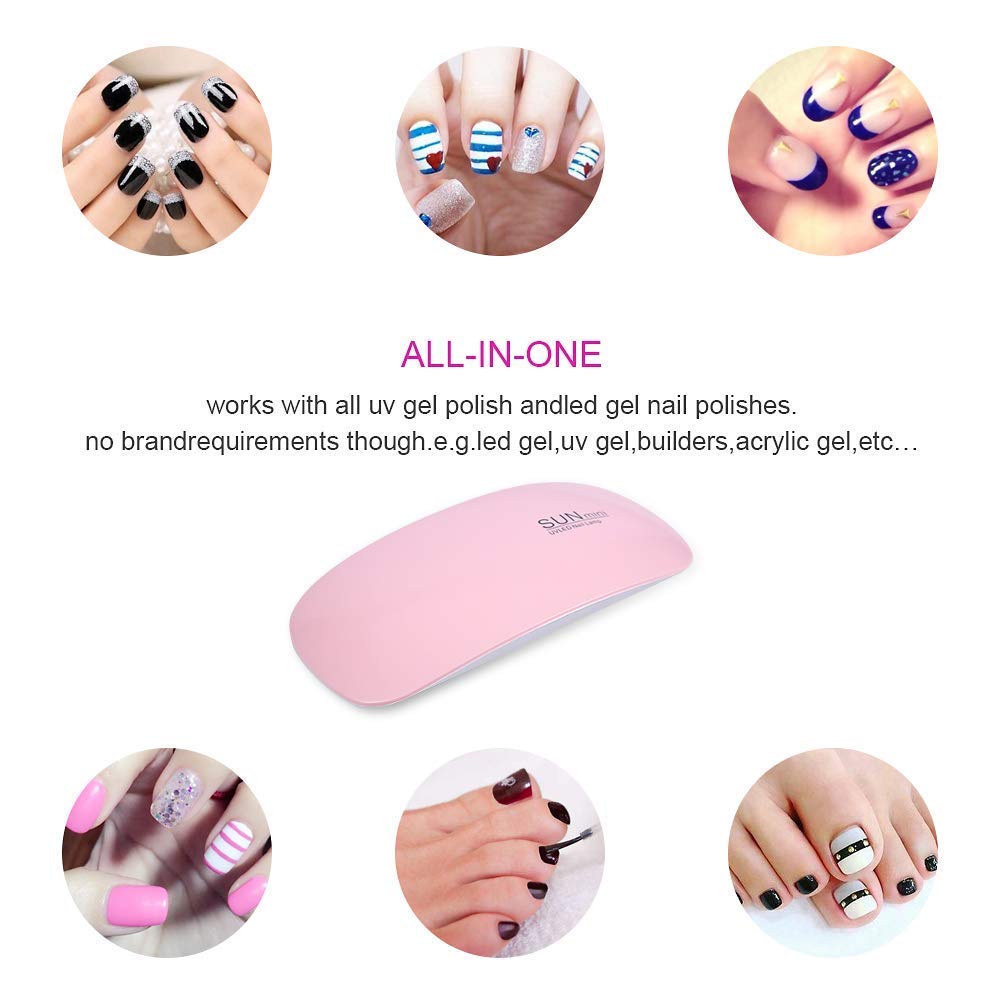 SKINPLUS Mini USB UV Sun Dryer Gel Nail Polish Art Curing LED Lamp 6W Portable Manicure Tool Multi 1
