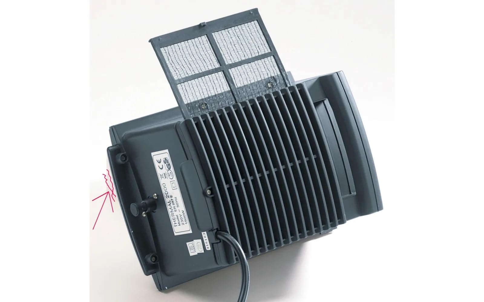 BERGER Plus | Termoventilatore Ceramico Compatto per Camper e Caravan | Stufetta Elettrica 440W - 1500W con Funzione Ventilatore | Protezione Anti-Ribaltamento e Surriscaldamento | Grigio Antracite