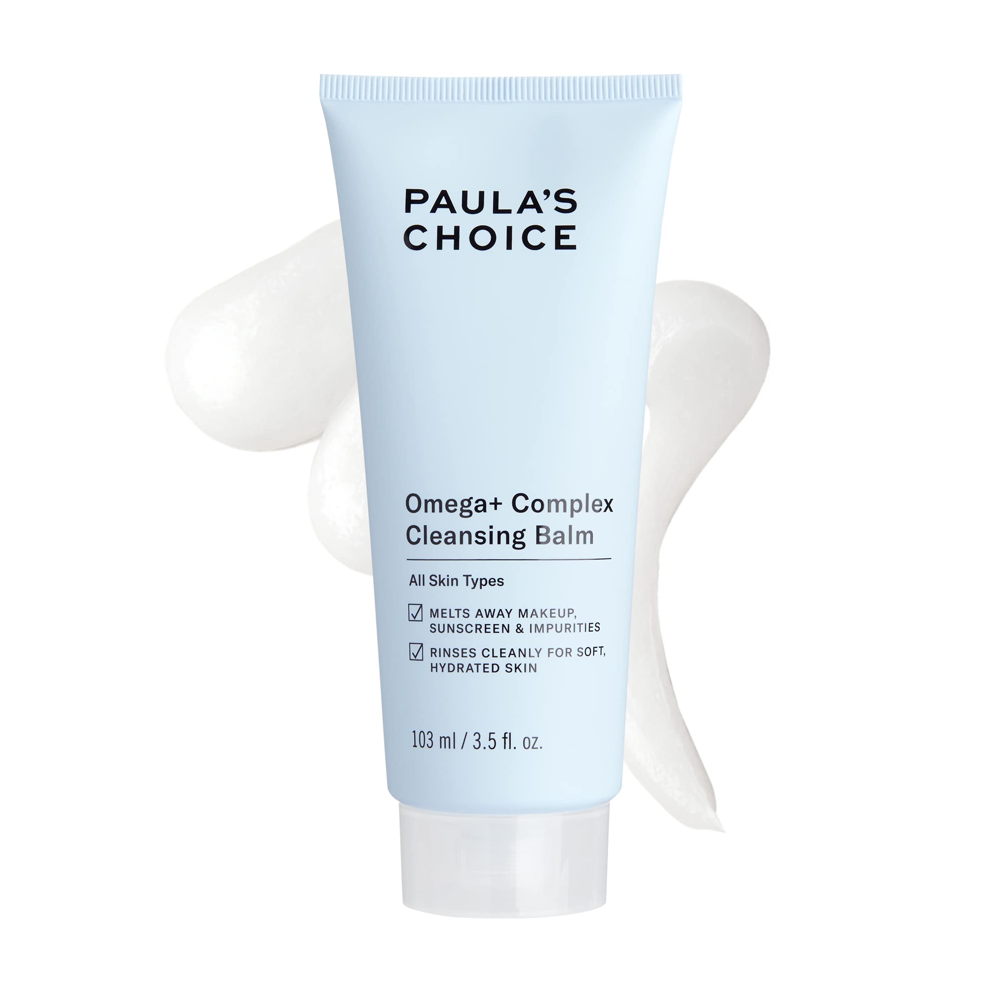 Paula's ChoiceOmega Complex Face Cleansing Balm, Double Cleanse Face Wash & Gentle Daily Makeup Remover, Suitable for Dry & Sensitive Skin, Mineral Oil-Free, & Fragrance-Free, 3.5 Fl Oz