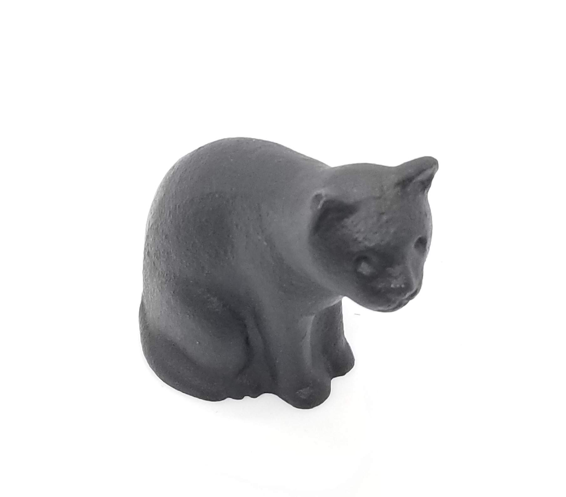 Fermacarte a forma di gatto in ferro Nambu (Iwachu), altezza 30273, 3,5 x 6 x 5,5 cm