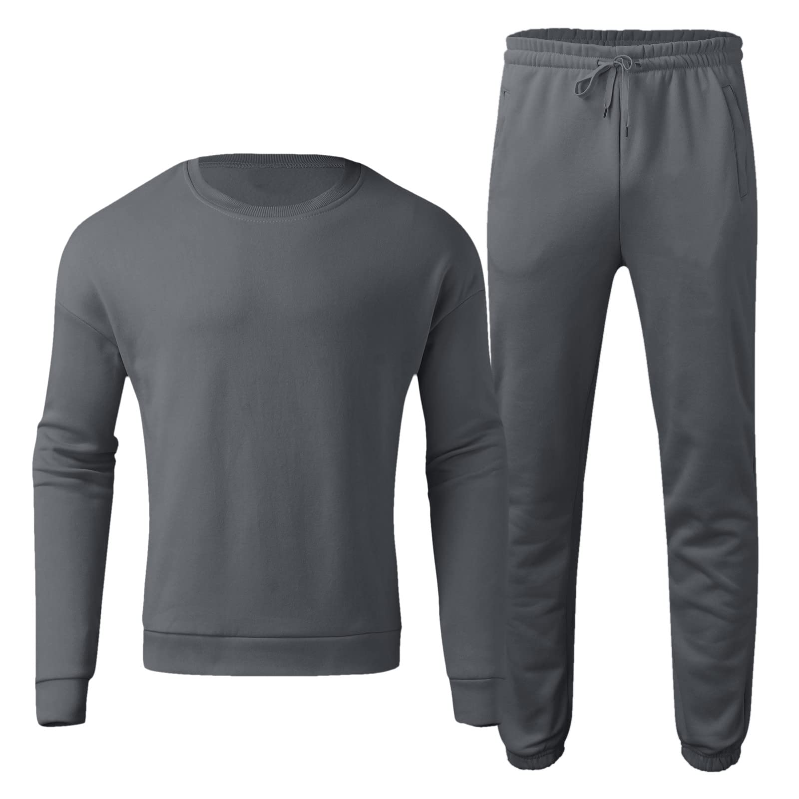 Générique Męski 2-częściowy zestaw bawełniany top i spodnie strój domowy piżama kokonująca sport casual moda komfort podstawowy A65
