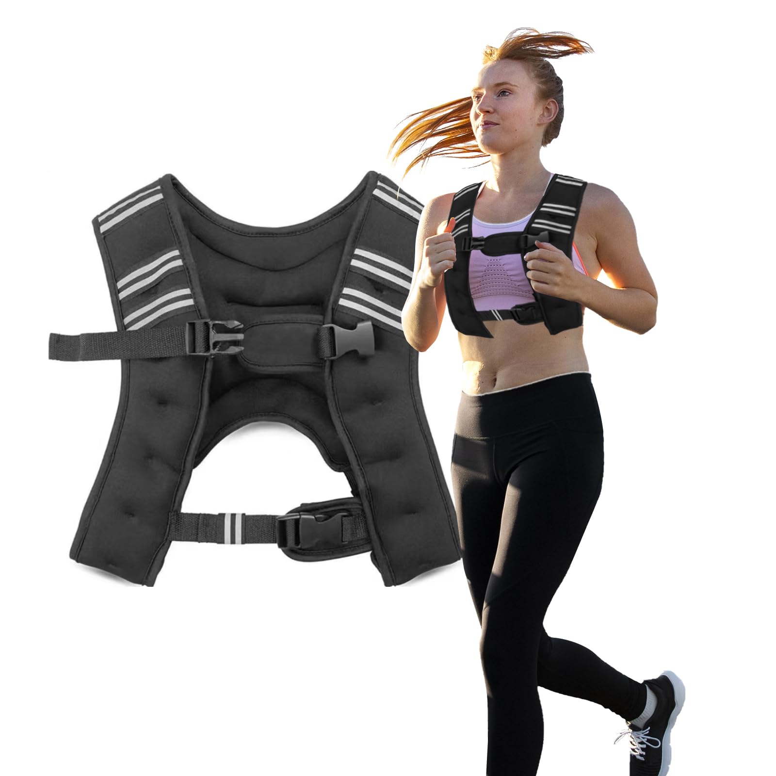 Weighted Vest for Strength Training - 11lbs - Heavy Duty Tactical Weight Vest for Fitness CrossFit and Endurance