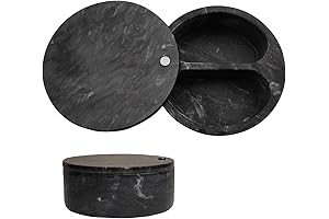 Dual Compartment Salt and Pepper Caddy of Ceramic Cellar with Swivel Top