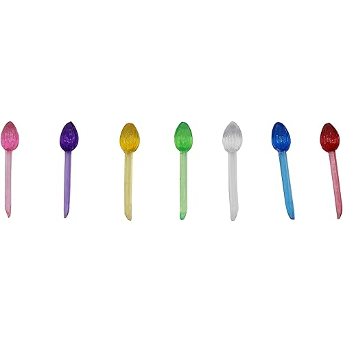 Creative Hobbies 5GN9 Plastic Lites for Ceramic Christmas Trees, Mini Flame Shape Pin Light Ornaments, Multi Colors, 250 Piece Pack