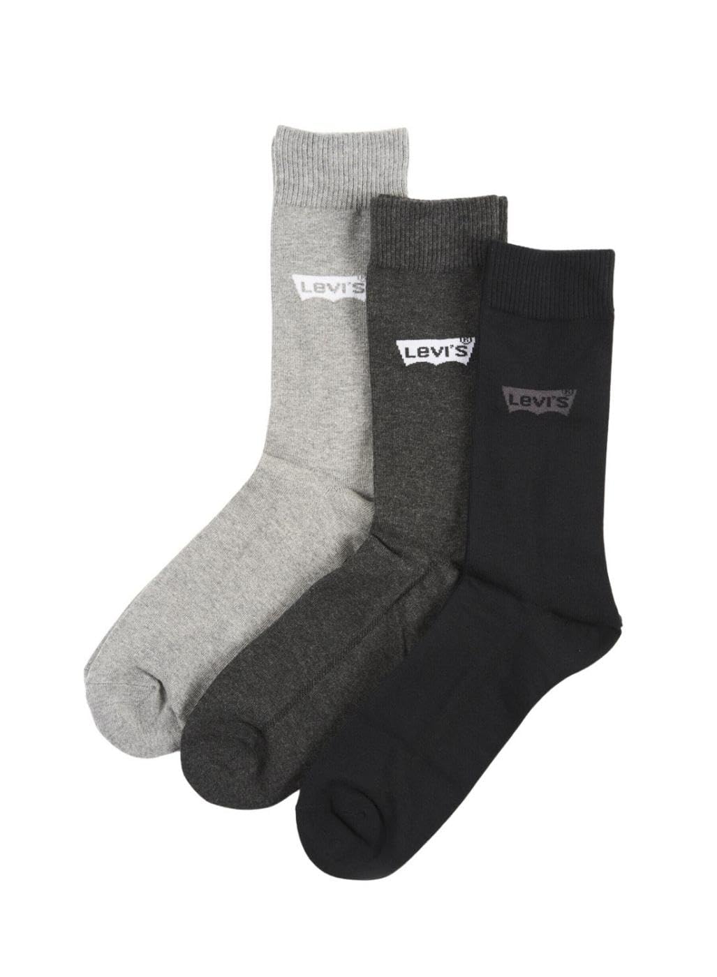 Levi's Unisex Recycled Cotton Regular Sock, grey combo, 43/46