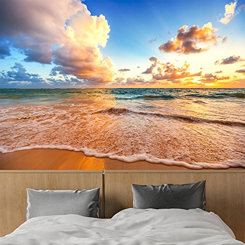 Poster mural 3D effet plage pour créer une ambiance évasion dans une chambre d'enfant