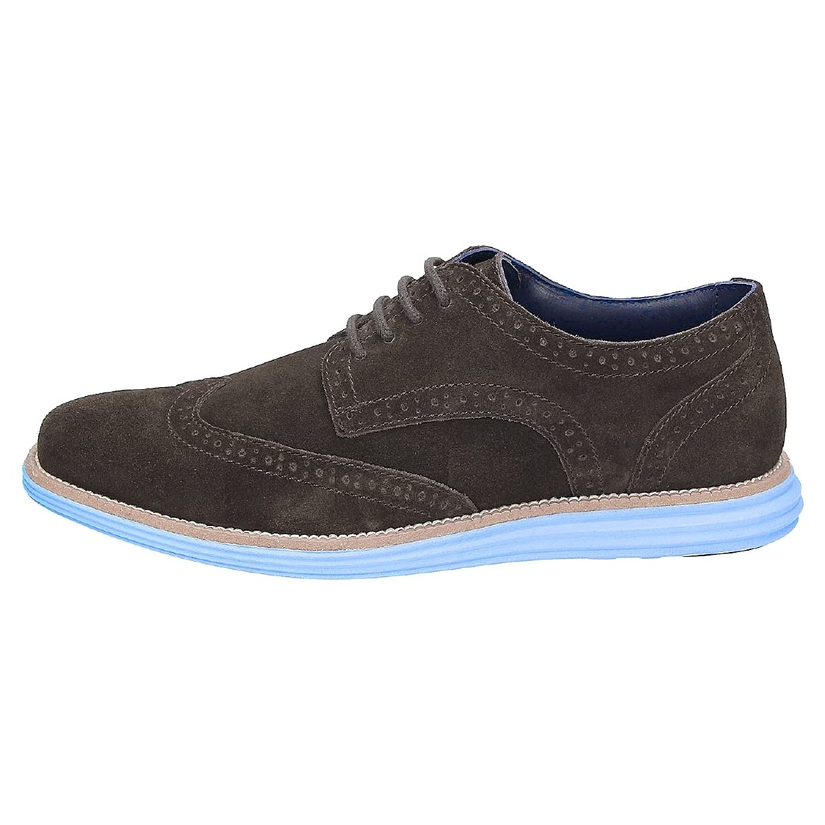 chung shi Herren Sensomo I Sneaker, Dunkelbraun/Hellblau, 43 EU