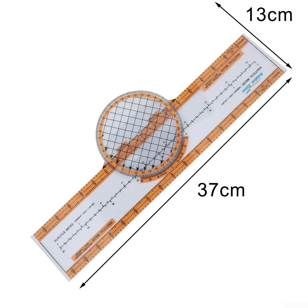 Plotter de navegación de aviación ABS transparente 360° regla deslizante para planificación de vuelo